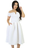 Lalagen Women's Vintage 1950s Party Cocktail Wedding Swing Midi Dress