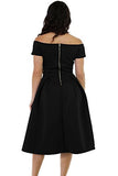 Lalagen Women's Vintage 1950s Party Cocktail Wedding Swing Midi Dress