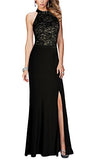 REPHYLLIS Women's Halter Floral Lace Vintage Wedding Maxi Long Dress
