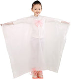 Solid Color Hooded Raincoat Poncho for Boys and Girls in outdoors