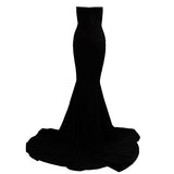 Missord Strapless Asymmetric Slit Front wedding evening party Maxi Dress