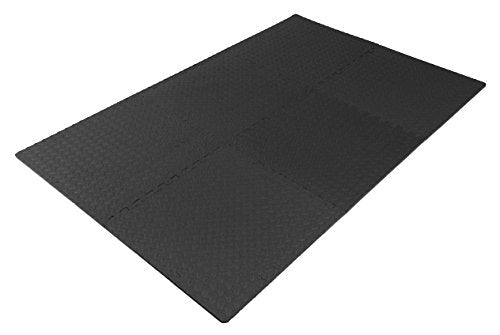 ProSource Puzzle Exercise Mat, EVA Foam Interlocking Tiles, Protective Flooring for Gym Equipment and Cushion for Workouts