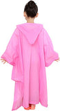 Solid Color Hooded Raincoat Poncho for Boys and Girls in outdoors