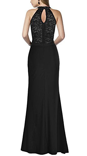 REPHYLLIS Women's Halter Floral Lace Vintage Wedding Maxi Long Dress