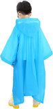 Solid Color Hooded Raincoat Poncho for Boys and Girls in outdoors