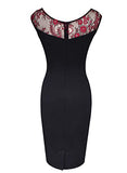 VfEmage Women Sexy Embroidered Floral Lace Party Cocktail Evening Dress