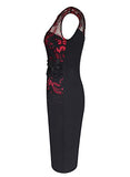 VfEmage Women Sexy Embroidered Floral Lace Party Cocktail Evening Dress