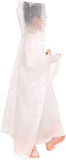 Solid Color Hooded Raincoat Poncho for Boys and Girls in outdoors