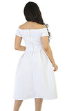 Lalagen Women's Vintage 1950s Party Cocktail Wedding Swing Midi Dress