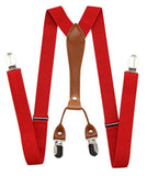 JAIFEI Suspenders & Bowtie Set- Men's Elastic X Band Suspenders + Bowtie For Wedding, Formal Events