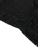 HNNATTA Juniors' Floral Lace 3/4 Sleeve A Line Round Neck Pleated Swing Cocktail Party Dress