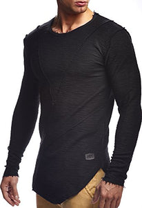 Leif Nelson Men's Oversized Long Sleeve T-Shirt Sweatshirt LN6323