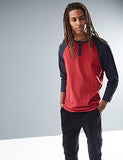 Rebel Canyon Young Men's Long Sleeve Cotton Baseball Henley Top