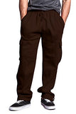 G-Style USA Men's Solid Fleece Cargo Pants