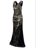 Vijiv 1920s Long Maxi Prom Gowns Sequin Mermaid Bridesmaid Formal Evening Dress