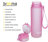 Premium Sports Water Bottle With Leak Proof Flip Top Lid - Eco Friendly & BPA Free Tritan Plastic - Must Have For The Gym, Yoga, Running, Outdoors, Cycling, and Camping - By Brimma