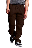 G-Style USA Men's Solid Fleece Cargo Pants
