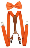 JAIFEI Suspenders & Bowtie Set- Men's Elastic X Band Suspenders + Bowtie For Wedding, Formal Events