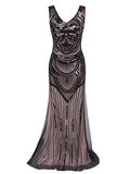 Vijiv 1920s Long Maxi Prom Gowns Sequin Mermaid Bridesmaid Formal Evening Dress