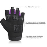 Trideer Womens Weight Lifting Gloves For Callus And Blister Protection, Breathable & Anti-slip, Padded Gym Gloves For Powerlifting, Cross Training - Available in Black, Pink, Purple (Pair)