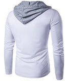 Guoji Men's Casual Slim Fit Long Sleeve T-Shirt With Hooded/Hoodies Tops