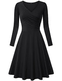 Laksmi Women's Long Sleeve Elegant Vintage A Line Dress