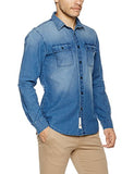 Quality Durables Co. Men's Chambray Button-Up Cabin Shirt