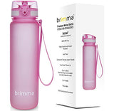 Premium Sports Water Bottle With Leak Proof Flip Top Lid - Eco Friendly & BPA Free Tritan Plastic - Must Have For The Gym, Yoga, Running, Outdoors, Cycling, and Camping - By Brimma