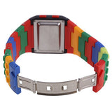 Unisex Retro Colorful Block Brick Style Multi Function Digital Sports Watches D