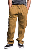 G-Style USA Men's Solid Fleece Cargo Pants