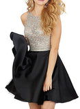 MEILIS 2016 Beading Bodice Open Back Short Homecoming Dress