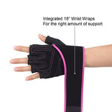 Trideer Womens Weight Lifting Gloves For Callus And Blister Protection, Breathable & Anti-slip, Padded Gym Gloves For Powerlifting, Cross Training - Available in Black, Pink, Purple (Pair)