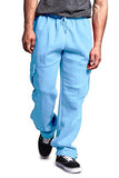 G-Style USA Men's Solid Fleece Cargo Pants