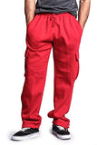 G-Style USA Men's Solid Fleece Cargo Pants