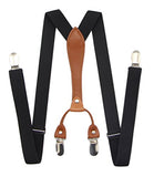 JAIFEI Suspenders & Bowtie Set- Men's Elastic X Band Suspenders + Bowtie For Wedding, Formal Events