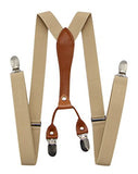 JAIFEI Suspenders & Bowtie Set- Men's Elastic X Band Suspenders + Bowtie For Wedding, Formal Events