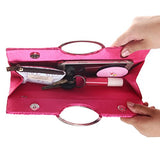 Fashion Road Womens Luxury Evening Wedding Party Purse Clutch Rhinestone Satin Pleated Handbag