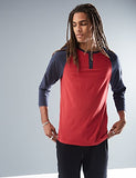 Rebel Canyon Young Men's Long Sleeve Cotton Baseball Henley Top