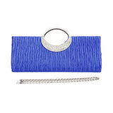 Fashion Road Womens Luxury Evening Wedding Party Purse Clutch Rhinestone Satin Pleated Handbag