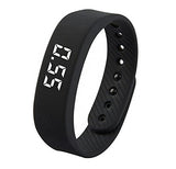Smart Wristband Non-Bluetooth Pedometer Bracelet Fitness Tracker Smart Watch with Step Calories Counter Distance Time / Date (Simple,No app,No Phone need) for Walking Running