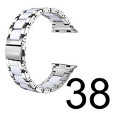 For Apple Watch Band 38mm, Wearlizer Fashion Metal Wristbands Replacement iWatch Stainless Steel Strap for Apple Watch Series 3, Series 2, Series 1, Sport, Edition---38mm Rose Gold + Pink