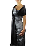 Meet Edge Women's Satin Shawl Wrap For Evening/Wedding Party