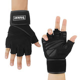 Trideer Padded Weight Lifting Gloves with 18” Wrist Wraps Support, Pro Gym Gloves for Powerlifting, Cross Training, Workout, Best for Men & Women (PAIR)