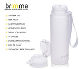 Premium Sports Water Bottle With Leak Proof Flip Top Lid - Eco Friendly & BPA Free Tritan Plastic - Must Have For The Gym, Yoga, Running, Outdoors, Cycling, and Camping - By Brimma