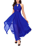 Noctflos Chiffon Elegant Maxi Cocktail Evening Dress For Women Party Wedding