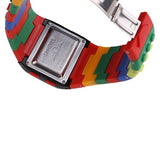 Unisex Retro Colorful Block Brick Style Multi Function Digital Sports Watches D