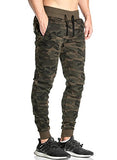 Ouber Men's Fitted Jogger Pants Gym Workout Running Sweatpants With Zipper Bottom