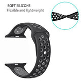 MOSKO Sport Band For Apple Watch 38mm 42mm,Soft Silicone Strap Replacement Wristbands For Apple Watch Sport Series 3 Series 2 Series 1