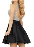 MEILIS 2016 Beading Bodice Open Back Short Homecoming Dress