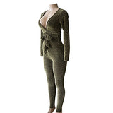Longwu Women's Sexy Sparkly V Neck Long Sleeve Party Clubwear Bandage Romper Jumpsuit